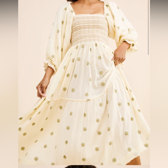Free people Dahlia Embroidered Maxi Dress XS *SOLD* - Picture 9 of 12